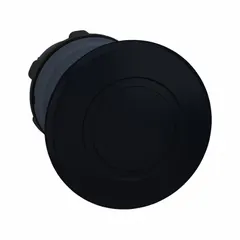 Maintained-action mushroom-head push-button operator from the XB5 series. Features a 22 mm mounting size and non-metallic construction. Suitable for industrial control panel applications requiring sustained actuation.