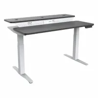 VERSADESK Electric Sit-Stand Desk: Black, Wood, 48 in Overall Wd, 30 in Overall Dp, Laminate/Steel (MPN VT1374830-03-01)