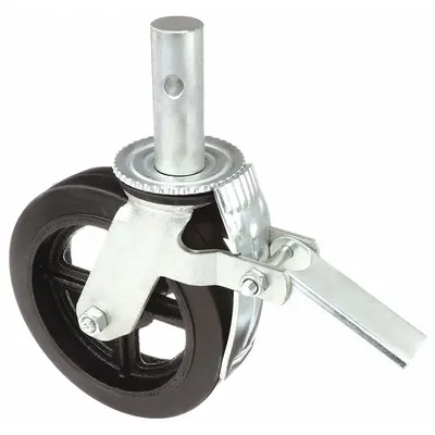 OEM Stem Caster: Swivel - Total-Locking Bolt-In Stem Casters with Round Stems for Scaffolding