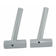 Pin handle set for hand truck handle and frame attachment. Used to replace or upgrade the handle assembly on hand trucks in warehouses, distribution centers, and industrial facilities.