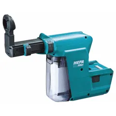 Self-contained dust extractor attachment designed for use with the XRH01 rotary hammer. Captures dust at the source during drilling into concrete or masonry with SDS-Plus bits up to 1 inch in diameter. Includes one HEPA filter (197556-3) and is OSHA Table 1 compliant. For drilling applications only.