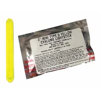 Yellow chemical lightstick, 3 inches overall length, supplied in a 25-pack. Provides non-electrical illumination for emergency lighting, safety marking, and confined-space work in industrial environments
