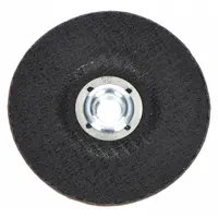 General-purpose cut-off wheel for carbon and stainless steel. Type 27 depressed center design with 5-inch diameter, 3/32-inch thickness, and 5/8-inch-11 threaded arbor. Aluminum oxide construction with 24 grit for cutting ferrous metals in fabrication, maintenance, and metalworking applications