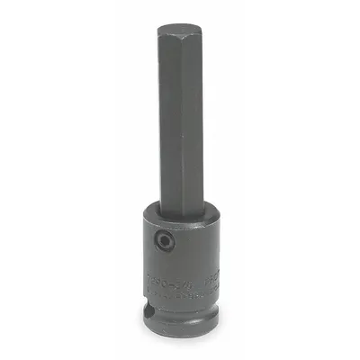 PROTO Impact Socket Bit : Metric, 4 mm Tip Size, 2 23/32 in Overall Lg, Fixed Insert - Hex Impact Bit Sockets