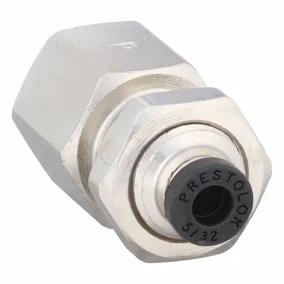 PARKER 66PLPBH-5/32-4 Nickel-Plated Brass Push-to-Connect x FNPTF Tube Fitting - Nickel-Plated Brass Tube Fittings