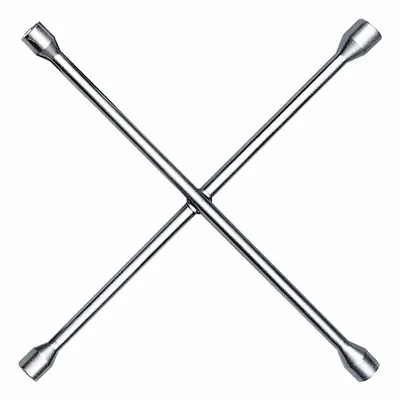 TITAN 4-Way Lug Nut Wrench, 17 mm/19 mm/21 mm/23 mm, 6-Point, Metric (72170) - 4-Way Lug Nut Wrenches