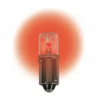 APPROVED VENDOR Compact LED Bulb: LED, Miniature Bayonet (BA9s), (T) Tubular, T3-1/4, 12V DC, Red (MPN LM1012MB-R)