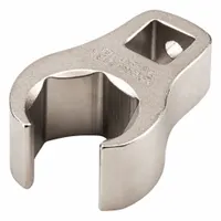 TEKTON Crowfoot Wrench: Steel, Satin Nickel, 3/8 in Drive Size, 11/16 in Head Size, 6 Points, SAE (MPN WCF15217)