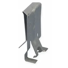 Clip accessory for upturned troffers in suspended ceiling systems. Includes a lay-in and troffer support clip. Measures 1 3/4 in length, 1 in width, and 1 3/4 in height. Finished with nVent CADDY Armour.