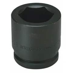 This 1-1/2" drive impact socket is SAE sized at 5-3/8" with a 6-point configuration and standard length. The black oxide finish provides corrosion resistance. It is used for heavy-duty fastening and loosening of large hex nuts and bolts in industrial maintenance, construction, and oil and gas applications.