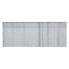 Collated brad nails, 5/8 in overall length, plain steel with a T head, smooth shank, and chisel point. Supplied in a 5,000-piece pack. Used for trim, finishing, pinning, and brad nailing applications in woodworking and construction.