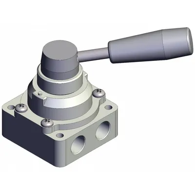 SMC Hand Valve: VH Series, Lever Actuator, 1/4 in NPT, Side-Ported Body - VH Series Manual Air Control Valves