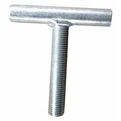 This T-bolt is a hardware component used in lift tables and pallet positioners. It serves as a replacement or accessory part for compatible industrial lifting equipment, including drum lifters.
