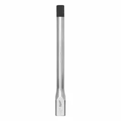 This hex bit socket features a fixed insert design with a 3/8 in hex tip and 6 in overall length. It is used for driving hex-head fasteners in assembly, maintenance, and repair tasks with standard ratchets and impact tools.