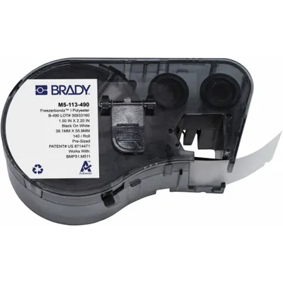 BRADY M5-113-490 Thermal Transfer Precut Label Roll Cartridge - Brady Thermal Transfer Precut Label Roll Cartridges