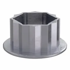 Aluminum protective cap designed for 27 mm box end diameter spanners with a 24 mm wrench size. Used with spanner screws to cover the box end in hygienic fastener applications, helping to reduce contamination risks in environments requiring sanitary conditions.