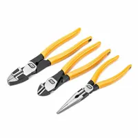 Assorted Plier Set: 3 Pliers, Dipped Cushion Grip, Manual, Carded, 2 - 5 Pliers Range (MPN 82202-06)