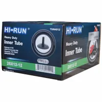 Lawn and garden inner tube with TR13 valve, compatible with tire size 26 x 12-12. Used as a replacement tube for turf and garden equipment such as lawn mowers and tractors