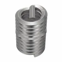 Screw-locking tanged helical insert for repairing or reinforcing internal threads in metal. Features 5/16"-18 coarse thread, right-hand direction, plain finish, and 18-8 material with tensile strength of 200,000 to 250,000 psi. Supplied in a 500-piece pack