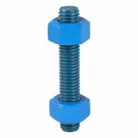 USA FASTENER Fully Threaded Stud: 1/2"-13 Thread Size, Steel, Grade B7, PTFE Coated, 3 in Lg, 4 PK (MPN B7-.5-3)