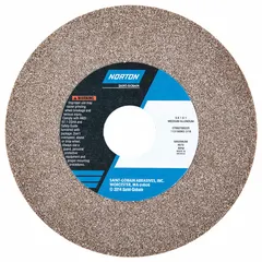 General purpose grinding wheel for all metals. Aluminum oxide abrasive with 60/80 grit. Suitable for deburring, shaping, and surface blending on ferrous and non-ferrous materials.