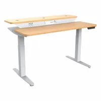 VERSADESK Electric Sit-Stand Desk: Maple, Wood, 48 in Overall Wd, 30 in Overall Dp, Laminate/Steel (MPN VT1374830-03-04)