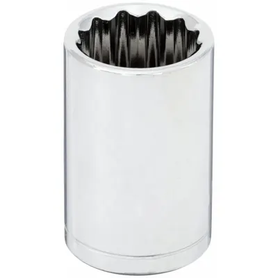 WESTWARD Socket: Metric, 1/2 in Drive Size, 10 mm Socket Size, 12-Point, Std, Chrome - 1/2" Drive Hand Sockets