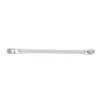 Flex hose for connecting gas or fluid lines in commercial cooking equipment. Used as a replacement part in compatible ovens to maintain proper flow and operational integrity