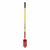 NUPLA Clean-Out Shovel V-Type Blade: Steel Blade, 14 ga, Straight Handle Type, Fiberglass Handle (MPN 75.69-205)