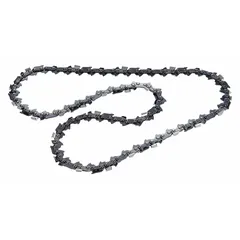 This chainsaw chain features a 3/8 in pitch and 0.05 in gauge with 72 drive links, requiring a 7/32 in file for sharpening. It is designed for cutting wood in applications such as felling, limbing, and bucking.