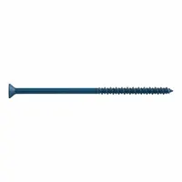 Case-hardened steel concrete anchor screw with zinc-plated finish, 3/16 in diameter, 5 in overall length, flat head, pointed tip, and Torx drive. Removable design for fastening into masonry substrates such as concrete, brick, or block. Supplied in a 100-piece pack