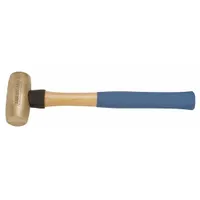 Bronze Mallet: Wood Handle, Textured Grip, 4 lb Head Wt, 1 1/2 in Dia, 4 in Head Lg (MPN AM4BZWG)