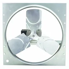 This direct-drive reversible panel fan is designed for exhaust or supply ventilation in industrial and commercial spaces. It features a 20-inch blade driven by a 1/3 hp, single-phase motor with a totally enclosed air-over enclosure, rated for 115/230V AC. The fan is suitable for wall-mount installations requiring reliable airflow for general circulation, cooling, or fume extraction.