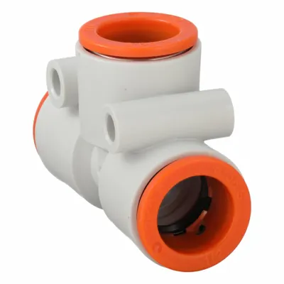 SMC KQ2T13-00A Polybutylene Terephthalate Push-Fit Tee Fitting - Polybutylene & Brass Tube Fittings