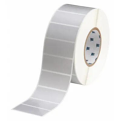 BRADY THT-7-413-3 Precut Label Roll, 2 61/64 in x 1 1/4 in, Polyester, Gray - Brady Precut Label Rolls