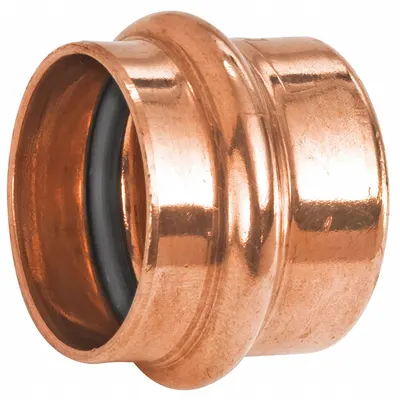 NIBCO PC617 Press-Fit Copper Cap, 2 1/2 in CTS x 2 in CTS - Plumbing Copper & Bronze Press Tube Fittings
