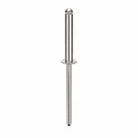 Open-end blind rivet with domed head, 0.122" diameter, 1.846" overall length (1 27/32 in), and 3/4 in body length. Supplied in a 500-piece pack. Used for fastening materials where only one-sided access is available, such as in sheet metal and general assembly applications