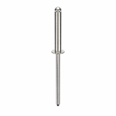 POP AVDEL Domed-Head Blind Rivet, 0.122" dia, 1.846" L, Open End, 500 PK - Domed-Head Blind Rivets