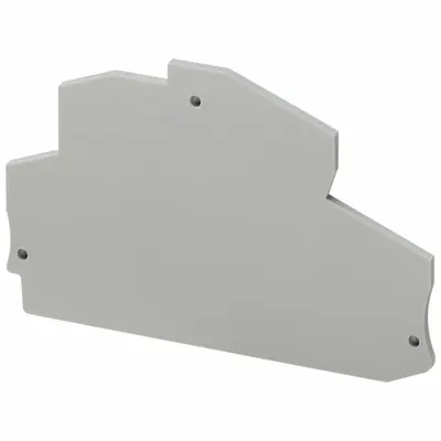 SCHNEIDER End Barrier: Screw Mount, Gray - Covers & Partitions