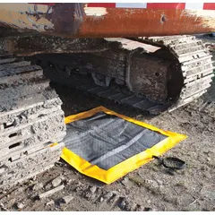 Black replacement pad for drip pillows, designed to absorb fuels. Each pad absorbs up to 10 gallons. Pack contains 1 pad. Used in industrial and automotive settings for fuel spill containment and cleanup.