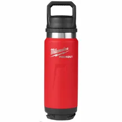 This insulated stainless steel water bottle from MILWAUKEE is designed to maintain beverage temperature during extended work periods. With a 12-inch overall height and 3 7/16-inch diameter, it fits standard cup holders and is suitable for job sites, warehouses, and field service environments.
