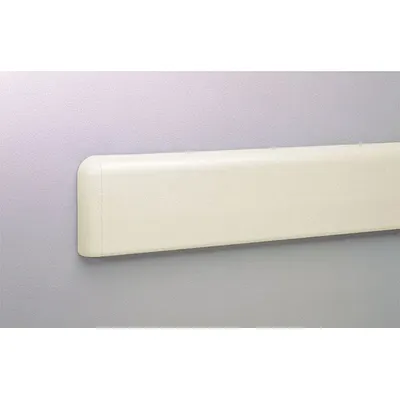 PAWLING PETG Crash Rail & Bumper Guard, Eggshell, 4 in H x 12 ft L - PETG Crash Rails & Bumper Guards