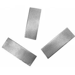 3M 1345 is an ultra-conductive embossed foil electrical tape shape measuring 3/4 in x 4 in with a 4 mil thickness. It features a silver acrylic adhesive and is rated for 600 V. This tape is used for EMI/RFI shielding, grounding, and static discharge applications in electronics and industrial equipment.