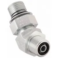 Hydraulic Hose Adapter: 5/8 in x 3/4 in Fitting Size, Male x Male, ORS x ORB, Rigid, 45° Elbow (MPN FF2068T1012S)