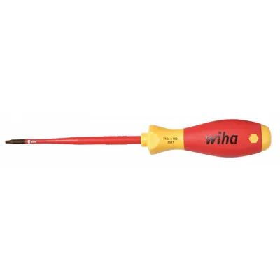 WIHA 32518 Insulated SoftFinish Torx Screwdriver, T30 Security, Long - Insulated Torx Screwdrivers