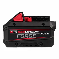 The MILWAUKEE M18 8 Ah battery pack (48-11-1881) is an 18V DC rechargeable battery for M18 cordless tools. It provides extended runtime for heavy-duty applications such as drilling, cutting, and fastening. The housing is oil-resistant for durability in harsh environments.