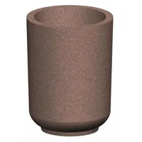 Planter Bollard: Circle, Gray, 33 in Overall Ht, Round Shape, Gray (MPN RP24X33)