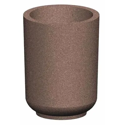 PETERSEN MFG Planter Bollard: Circle, Gray, 33 in Overall Ht, Round Shape - Round Planter Bollards