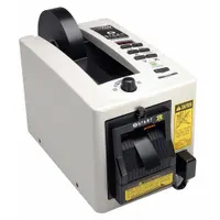 This packaging countertop tape machine dispenses Kapton tape up to 2 inches wide with a maximum core diameter of 3 inches. It includes a memory function for repeatable tape lengths and a safety mechanism. Suitable for industrial packaging, electronics assembly, and manufacturing applications