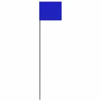 Marking Flag: 21 in x 1 1/2 in Flag Size (HxW), 21 in Staff Ht, Blue, Blank, No Image, Solid, 25 PK (MPN SF-21/BL)
